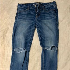 Medium wash ripped American Eagle jeans
